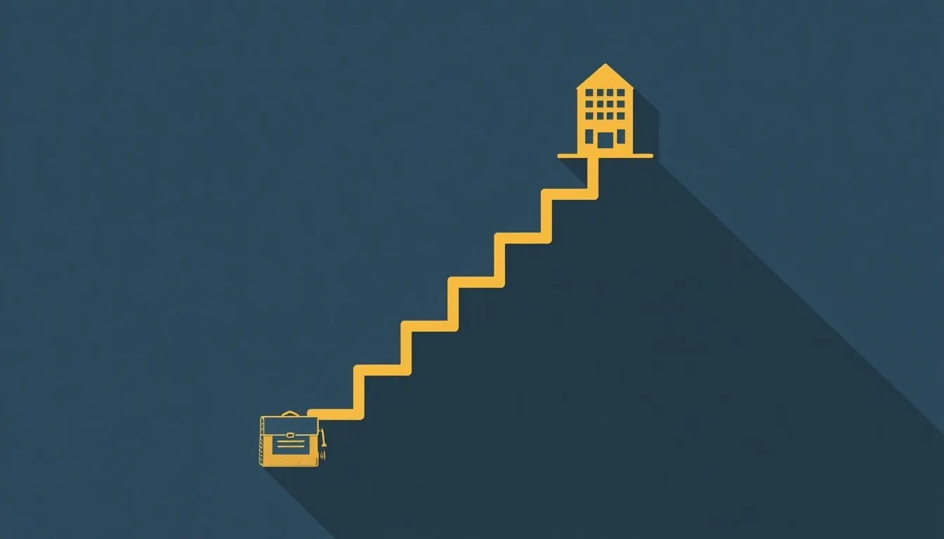 Illustration showing how term grades and final grades impact career growth and job opportunities