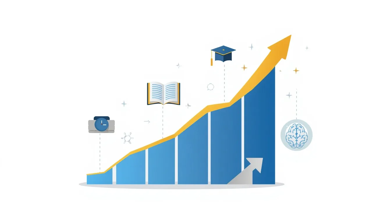 Upward graph illustration representing strategies to improve CGPA and academic performance