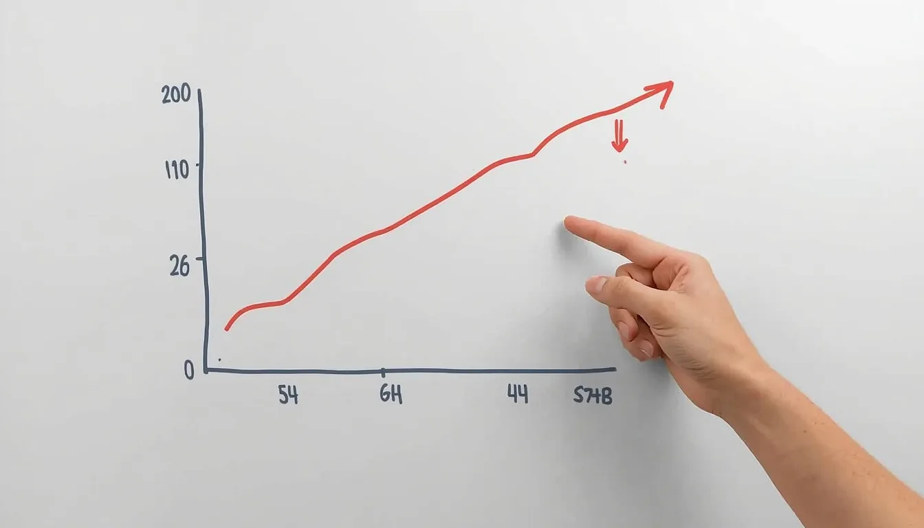 Upward trending graph showing strategies to improve honors CGPA over semesters